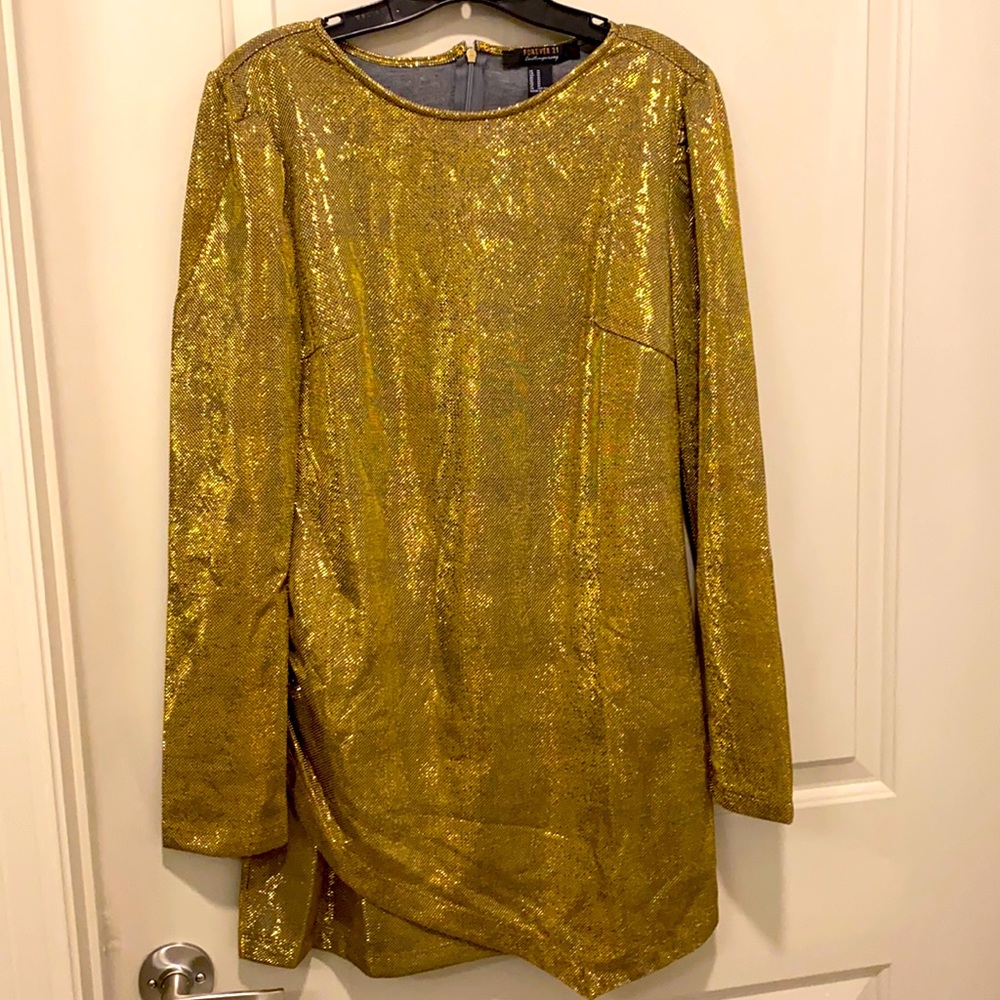 Forever21 Contemporary gold dress